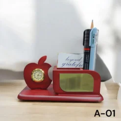 A01 Wooden Apple Pen Stend