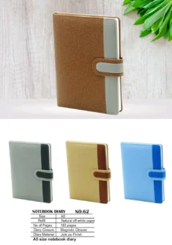 62. Two Colour Loop Jute Dairy A/5